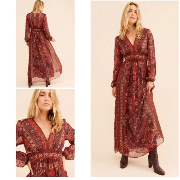 Anthropologie - Ranna Gill - boho Ceret maxi dress - side zipper - Picture 4 of 8